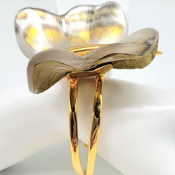Alexis Bittar Lucite Monarch Butterfly Oversized Statement Cuff Bracelet - Picture 8 of 11